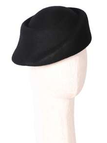 HIMESPORT Wool Felt Fascinators Hats For Women Elegant Vintage Beret Winter Small Top Lady Luxury Wedding Formal Church Tea Party Dress Cocktail Cap Female Hat - Solid Color - View 10