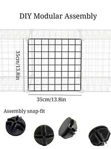 DIY Metal Wire Pet Fence, Cat Isolation Gate And Dog Fence/Barrier; Freely Configurable Modular Metal Mesh Panels (Suitable For Cats, Hamsters Or Rabbits), Can Be Used As Isolation Fence Or Pet Safety Barrier - Multicolor - View 13