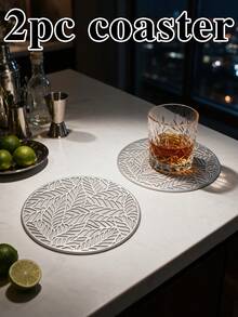 12pcs Gold Hollow Drink Coasters, Washable Table Decor, Non-Slip Tableware Mats, Breathable And Heat-Dissipating, Lightweight And Easy To Store, Suitable For Restaurants, Cafes, Homestays, Fit For Afternoon Tea, Festivals, Parties, Gatherings, Birthdays, Weddings, Dinner Parties. - Multicolor - View 18
