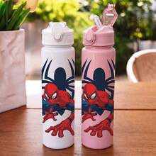 1pc Cute Cartoon Water Bottle, Leak-Proof Plastic Sports Water Bottle, Adorable Personalized Gift, Suitable For Outdoor Hiking, Back To School Season Thoughtful Gift For Friends, Holiday Gift Choice, Also Applicable For School Or Office Use, Excellent Gift Option. - Multicolor - View 6