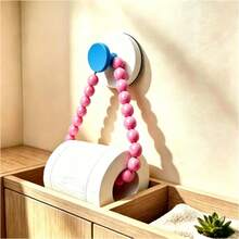 2pcs/Set Chic Pink Beaded Tissue Holder -Easy Install No Drill Wall Mount For Bathroom Decor Space-Saving Design ,Perfect Gift Idea, Stylish Home Accessory For Modern Bathrooms, Christmas/Halloween Gift Decorative - Multi-color B - View 10