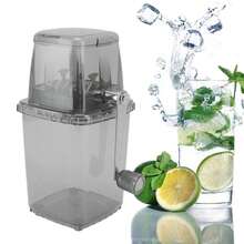 Manual Ice Crusher, Portable Hand-Crank Ice Shaver Machine For Home Kitchen To Make Drinks - Grey - View 4