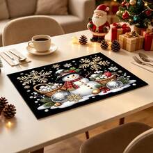 1pc Christmas Snowman Table Mat, Dish Drying Mat, Coffee Machine Mat, Absorbent Quick-Drying, Non-Damaging To Tabletop, Suitable For Holiday Dining Table, Kitchen Countertop, Christmas Atmosphere, Multi-Purpose Drying Mat, Home Gift, Tabletop Decoration - XYLSD-971 - View 3