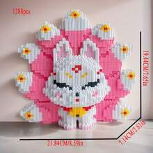 3000pcs/1288pcs 7-Color Nine-Tailed Fox Building Blocks Toy - Fox Puzzle Home Decor Handmade DIY Puzzle Gift - Halloween Gift - Thanksgiving Gift - Christmas Gift DIY Decoration, Home Decor - Multicolor - View 12