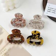 1/2/3/4pcs Elegant Leopard Print Hair Claw Clips, Stylish Tortoiseshell Acetate Hair Accessories,Suitable For Daily Hairstyle , Bohemian Summer - Multicolor - View 14
