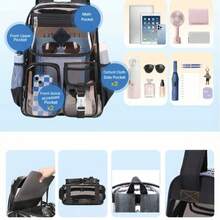 NEWHEY Clear Backpack For School,Heavy Duty PVC Transparent Bookbag For Boys And Girls Stadium Approved See Through Backpack - Multicolor - View 3