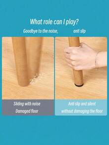 EVA Non-Slip Foot Pads Set, Suitable For Furniture, Tables, Chairs, Hardware, Firmly Grips Hardwood Floors And Smooth Surfaces, Chair Leg Floor Protectors, Available In Multiple Sizes - Black - View 5