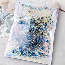 150pcs Holographic Storage Bags, 3 Sizes, With Transparent Tool Bag, Jewelry Display And Packaging Supplies Window, Sealable Bags, Storage Zipper Bags, Jewelry Gift Small Pendant Packaging Bags - Multicolor - View 5