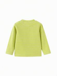 Balabala 幼兒秋季軟綿半高領長袖基本款上衣 - 綠色調 - 查看 5