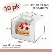 Pastry Packaging Boxes - 8-inch White - View 10