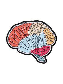 Human Brain Anatomy Enamel Pin Medical Science Lapel Brooch For Jacket Backpack - Multicolor - View 10