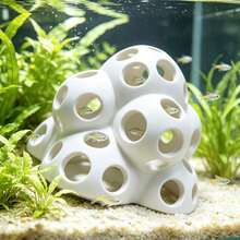 1件魚缸魚蝦躲藏洞穴 多孔球形堆疊式水族裝飾擺件 適合小型魚、鬥魚、黑殼蝦、小龍蝦、淡水小魚、觀賞蝦休息與產卵遮蔽處 - 歡樂水族 - 查看 1