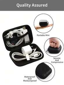 New Polka Dot Pattern EVA Hard Shell 4.3 Inch Compact Storage Box - Durable Travel Protective Storage Bag, Suitable For Electronic Accessories, Earphones, Hard Drives And Data Cables; Anti-Drop Zipper Pouch, Vacation Essential, Travel Essential, Teacher's Day Gift For Teachers, Christmas Gift - Multicolor - View 9