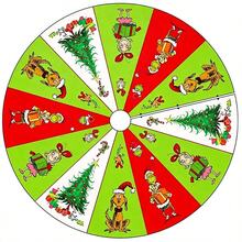 The Grinch The 35.5in Christmas Tree Skirt; Holiday Party Atmosphere Creative Decoration Christmas Tree Bottom Decor; Christmas Party Costume Prop; Christmas Gift - C - View 10