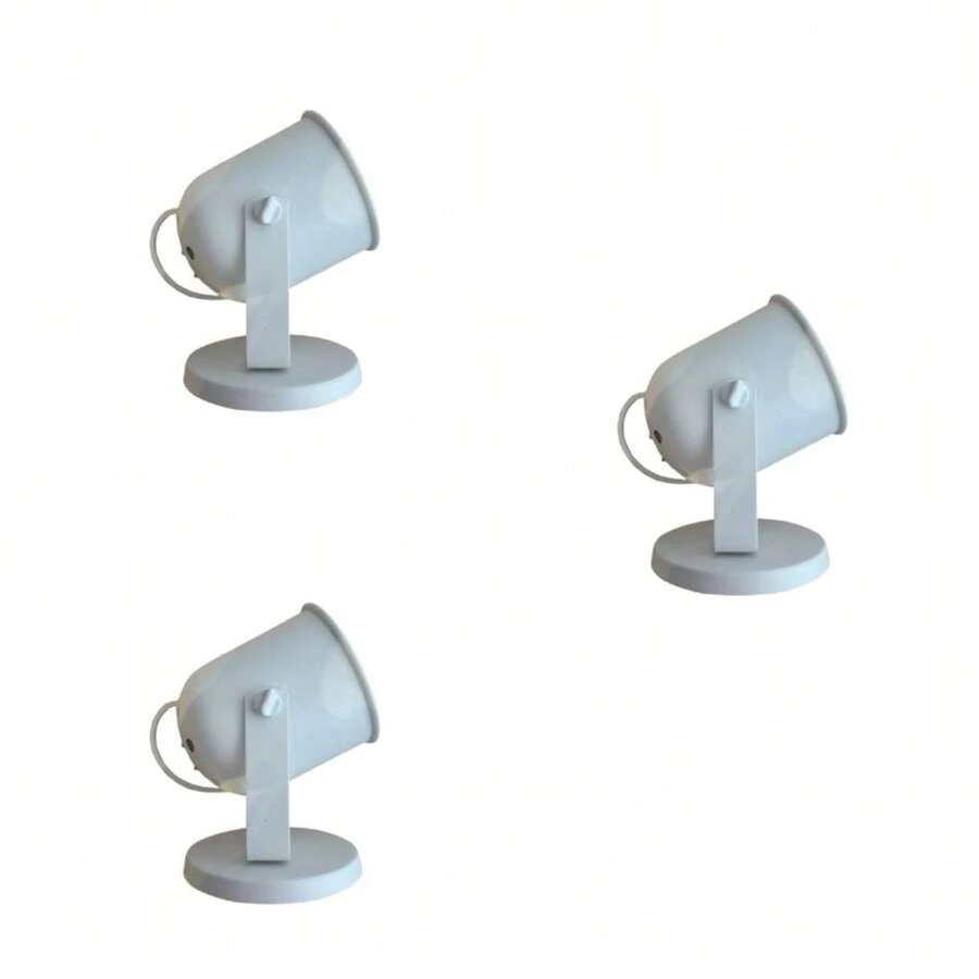Kit 3 Spots Sobrepor Direcionável Compatível Lâmpada Par30 Lux Lumen Teto Parede Iluminação Decorativa Branco Alumínio - Branco - Visão 1