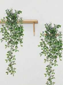 Artificial Hanging Plants, Suitable For Hanging Garden, Balcony, Window Sill, Exterior Wall Decoration, Home, Living Room, Office, Bathroom Decoration, Shelf Decoration, Wedding, Birthday Decoration, Halloween/Christmas Artificial Decoration - Green - View 8