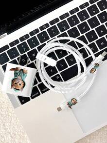 Cat Data Cable Storage Protection Set, Suitable Compatible With Apple/18W20W Mobile Phone Charging Cable Fixed Clip Protection Case, Data Cable Anti Breakage, Cute Cat Data Cable Protection Case - Multicolor - View 3