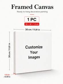 Customizable Wooden Frame Canvas Wall Art - Personalized Family Portraits And Action Photos, Printing, Suitable For Living Room, Bedroom Or Home Office Decor, Cozy Room Accent, Quality Reproduction Framed Canvas Painting - Multicolor - View 23