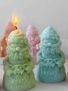 Bell Lucky Bag Santa Claus Silicone Mold DIY Handmade Candle Aromatherapy Plaster Soap Silicone Mold - White - View 4