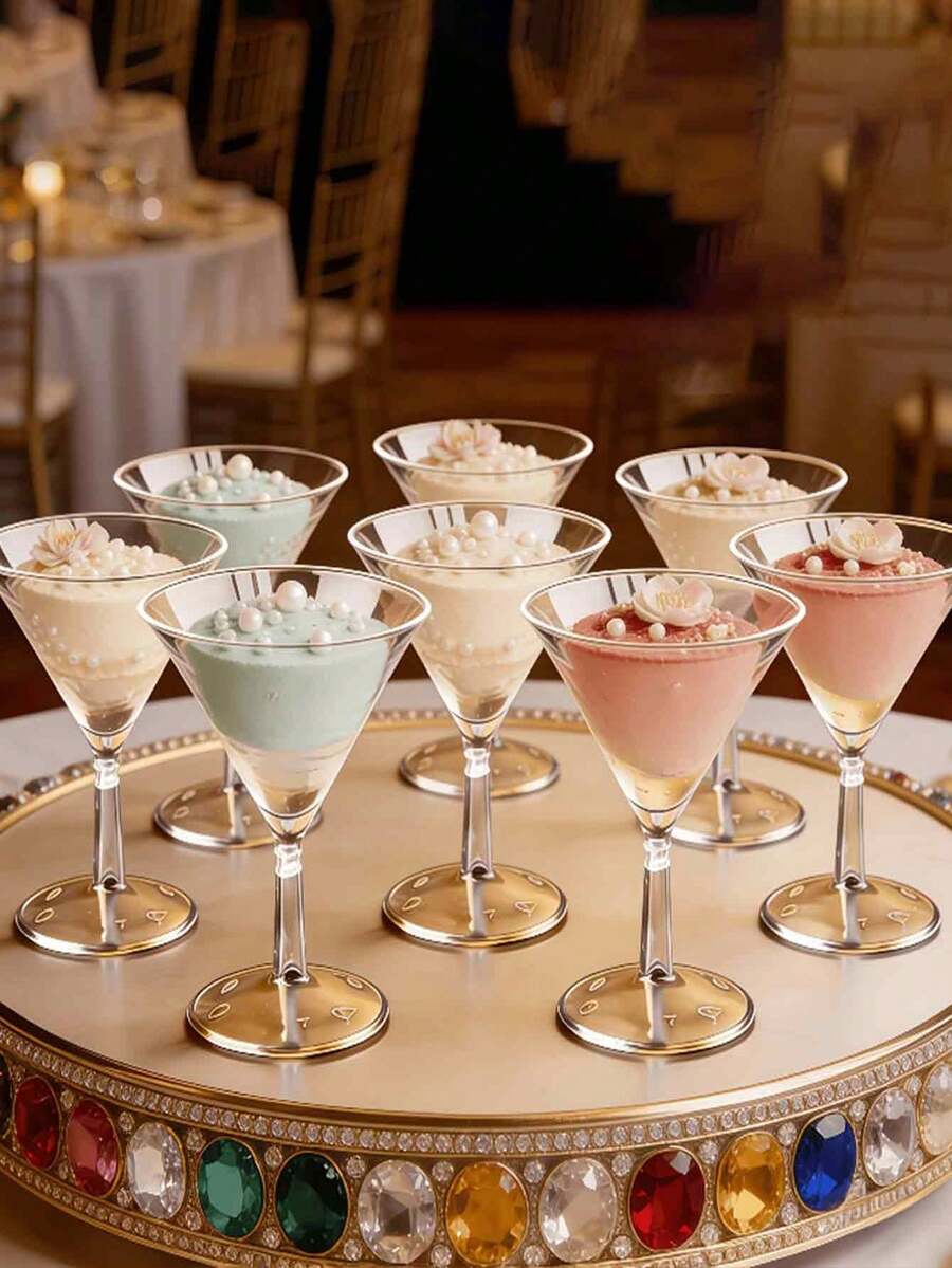 1-20pcs Mini Dessert Cups/Champagne Cups/Juice Cups/Dessert Display Cups/Mousse Cups/Pie Cups/Dessert Containers/Perfect For Weddings/Parties/Coming Of Age/Bakery/Cafe/And Home Use - A - View 1