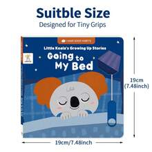 Baby Bedtime Routine Cognitive Picture Book, Simulating Bathing, Changing Pajamas, Tidying Toys And Going To Sleep Complete Evening Sequence, Little Koala Sleep Theme Pull-And-Push Cardboard Book, Solving Children's Bedtime Procrastination And Reluctance To Sleep, Cultivating Children's Routine Habits, No Sharp Edges, Reusable For Multiple Readings, Suitable For Bedtime Parent-Child Reading, Guiding Children To Develop A Regular Sleep Schedule - Royal Blue - View 3