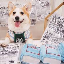1/100件趣味狗狗報紙咀嚼玩具 Happy Puppy，適合所有犬貓，發出揉紙聲，適用小型/中型/大型犬，布製玩具，緩解無聊與焦慮，可水洗，無需電池，完美寵物禮物 - 彩色 - 查看 3