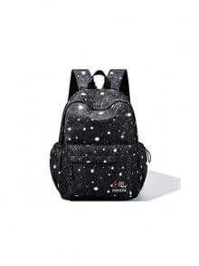 Sweet Star Pattern Backpack, Lightweight And Durable Oxford Fabric School Bag, Simple And Versatile For Campus Students Commuting And Travel - Multicolor - View 9