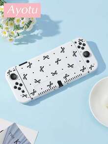 Ayotu 適用於 Switch/Switch OLED/Switch Lite 極簡蝴蝶結與波點圖案遊戲主機外殼及配件,套裝包含保護殼、收納袋、底座外殼、控制器保護套及多款配件可供選擇,返校禮物/生日禮物/週年禮物 - 查看 15