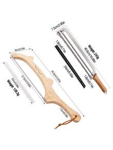 1pc Solid Wood Handle Bread Slicer, Stainless Steel Serrated Bread & Pastry Cutter, Anti-Scratch Protective Cover, Multi-Function Kitchen Slicing Tool Suitable For Bread, Bagels, Fruits, Vegetables And Home Baking - View 2