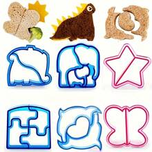6/1pc Sandwich Cutter Set, DIY Food Making Tool, Cute Animal Pattern Mold, Suitable For Sandwich, Bread, Pancake And Cookie, Can Make Fun Shaped Toast, Suitable For Bento Box Plating And Food Decoration, Kitchen Essential - Multicolor - View 11