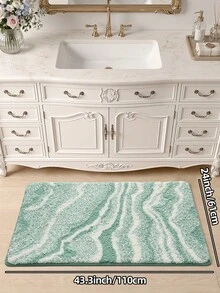 DAJIANG 1pc Plant Cartoon Bathroom Mat, Soft Absorbent Classroom Carpet Bath Mat, Non-Slip Back, Machine Washable, Suitable For Living Room, Vanity, Bathtub, Shower, Sink Home Decor - Multicolor - View 14
