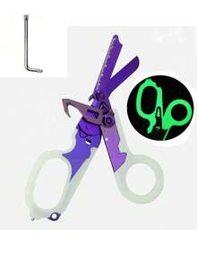 Foldable Colorful Emergency Scissors, Outdoor Tactical Folding Scissors, Multi-Function Tactical Pliers, Emergency Scissors With Window Breaker, Medical Emergency Scissors, Suitable For Outdoor Camping, Hiking, Car Emergency Kit, Home, Office, Travel, Tactical Rescue, Daily Use - New - Multifunctional - View 11