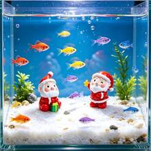 3CM Mini Santa Claus Resin Figurine, Christmas Aquarium Fish Tank Decoration, DIY Micro Landscape Fish Tank Water Scene Decor - Happy Aquarium - View 2
