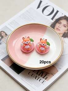 10/20/100pcs Transparent Resin Fruit & Animal Cream Glue Charms, DIY Handmade Keychain Pendants, Bag Charms, Accessories, Decor - Multicolor - View 16
