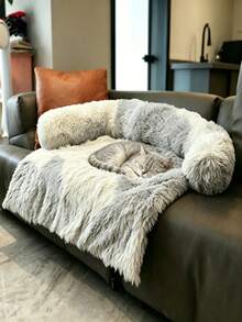 Grey Plush Pet Bed Pad, Sofa Dog Bed, Suitable For Border Collie And Medium-Sized Dogs, Thickened Soft And Comfortable, Indoor Dog Resting Mat - Dark Grey - View 9