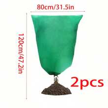 Winter Thickened Protective Cover, Breathable Plant Winter Frost Protection Cover With Visible Zipper Closure And Drawstring Design, Garden Small Tree Potted Plant Shrub Windproof Cold-Proof Warm Cover - A - View 13