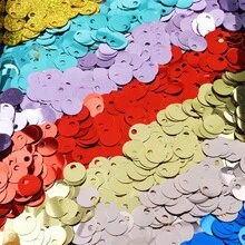 15mm Big Hole Flat Round Sequin Paillettes Large Hole 4mm PVC Loose Sequins And Spangles For Embroidery Applique Knitting Arts Crafts And Embellishment 210pcs/Bag 20g - 20 Grams - View 12