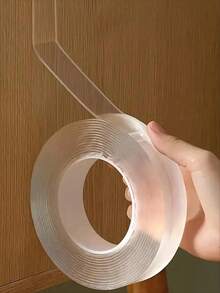1 Roll Multi-Purpose Double-Sided Tape, Daily Transparent Strong Stretchable Sealing Strip Rubber Sealing Strip, Easy To Use, Stickers, Wall Decals, Vinyl Stickers, Home Decor, Spring Decorations, Refresh Your Home, Rama Decorative Stickers, Back To School Room Decor, School Supplies - Clear - View 9