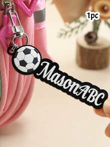 LICVIC Custom Soccer Name Keychain, Personalized Bag Charm, Sporty Backpack Accessory, Customized Football Keychains, Customizable Christmas Gift, Key Chain - Style a - View 14