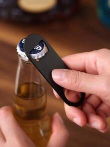 30/15/1pc Easy-Pull Keychain Metal Bottle Opener, Black Flat Portable Beer Opener, Creative Multi-Function Can Opener Accessory, Birthday Holiday Christmas Housewarming Wedding Decor - Multicolor - View 6