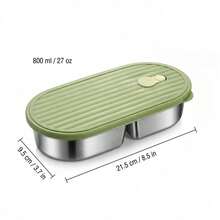 304 Stainless Steel Lunch Box, Reusable Leak Proof Bento Box, PortableLunch Container, Fruit Salad Food Storage Container, Dishwasher & Microwave Allowable, Suitable For Student And Adult Use In School, Office, Picnic, Travel, Back To School - Multicolor - View 21