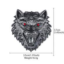1pc Vintage Black Wolf Zinc Alloy Brooch, Luxurious Gorgeous Pin For Suit Jacket, Scarf, Bag - Wolf Head - View 5