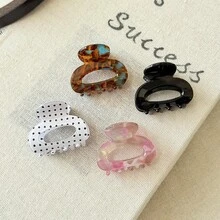 1/2/3/4pcs Elegant Leopard Print Hair Claw Clips, Stylish Tortoiseshell Acetate Hair Accessories,Suitable For Daily Hairstyle , Bohemian Summer - Multicolor - View 16