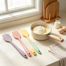 Raspador de silicona de una pieza suave para el hogar, raspador de limpieza multifunción, raspador de grasa de cocina, herramienta de limpieza de tabla de cortar, utensilio de cocina para hornear, color aleatorio - A - Ver 7