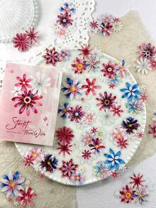1 Pack 20pcs Vintage Silver Foil Floral Collage PET Stickers, DIY Scrapbooking Decoration Stickers For Planner, Photo Album, Scrapbook - Starlight Flower Field - View 8