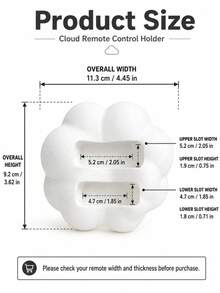 1 buah/2 buah Tempat Penyimpanan Remote Control Berbentuk Awan Hitam & Putih Organizer Penyimpanan Meja Hemat Ruang Tempat Remote TV Cocok Untuk Ruang Tamu, Kamar Tidur, Meja Kantor, dan Konsol Media - Gaya awan - View 10