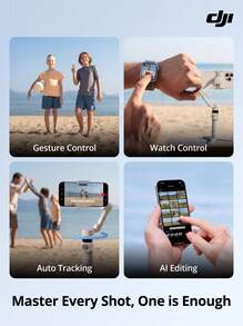 dji Osmo Mobile 7P/7 Phone Gimbal | 7P Standard Tracking Module: Native Tracking + Fill Light + Audio Recording, 3-Axis Stabilization, Smart Tracking 8.0, Magnetic Quick Release, Live Streaming/Selfie Essential (Brand New, Activated Only) - View 4