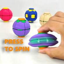 Press & Rotate Ball, Portable Stress Relief Toy For Kids And Adults, Smooth Spinning Sensory Integrated Decompression Tool, Party Gift Favor - Multicolor - View 3