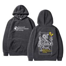Forward Observations Group Hoodie Vintage Skeleton Graphic Sweatshirt Men Women Casual Pullover Hoodies Man Oversized Streetwear - White - View 3