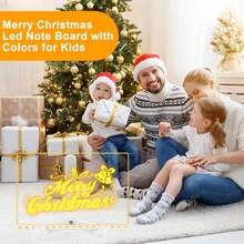 LED Message Board With 7-Color Pens, Acrylic Glowing Drawing Board, LED Light-Up Drawing Board With Stand, Suitable For Office, Home, Christmas Gift, New Year Gift, Back To School Gift - Multicolor - View 7